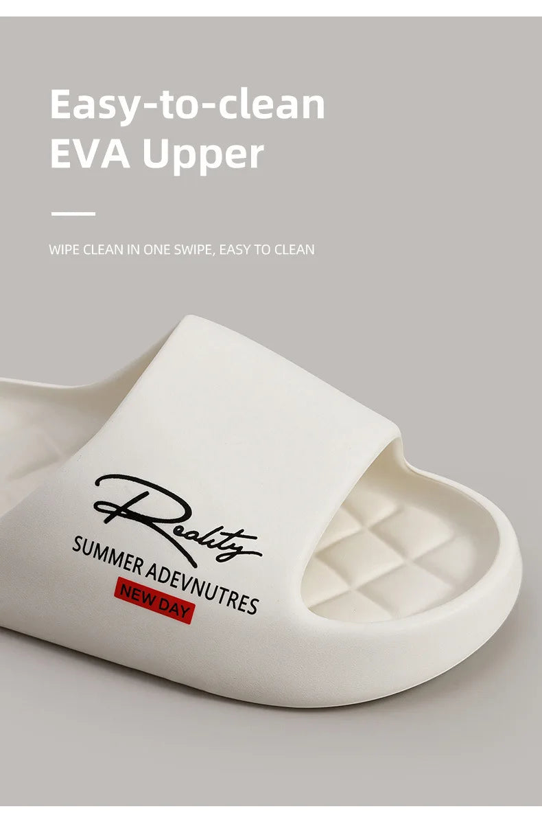 Soft EVA Indoor Bathroom Slippers For Women Men Summer House Shoes Anti-Slip Odor-Resistant Couples Home Shower Beach Slides