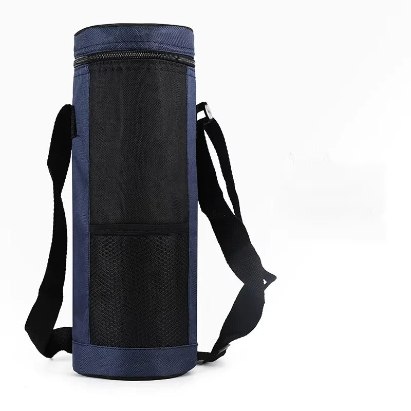 Portable Oxford Cloth Circular Insulated Bottle, Cooler Bags, Camping Accessories, Water Bottle Bag, 1.5L