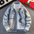 Sequin Denim Jacket Men's Luxury Streetwear Shiny Cowboy Coats Loose Casual Single-breasted Long Sleeve Spring Autumn Jacket