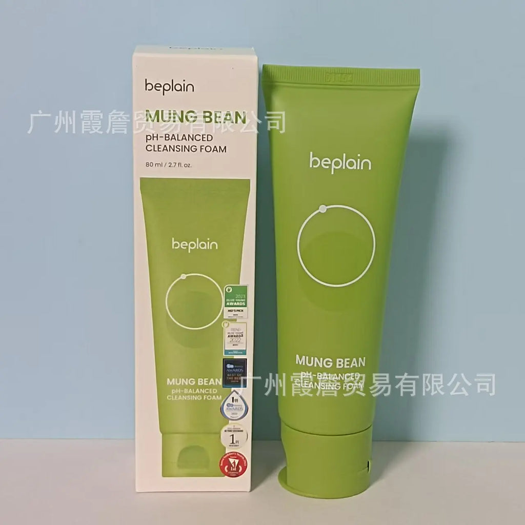 Beplain Bifeiyin South Korea Mung Bean Facial Cleanser 80g Gentle Amino Acid Based Facial Wash for Sensitive Skin
