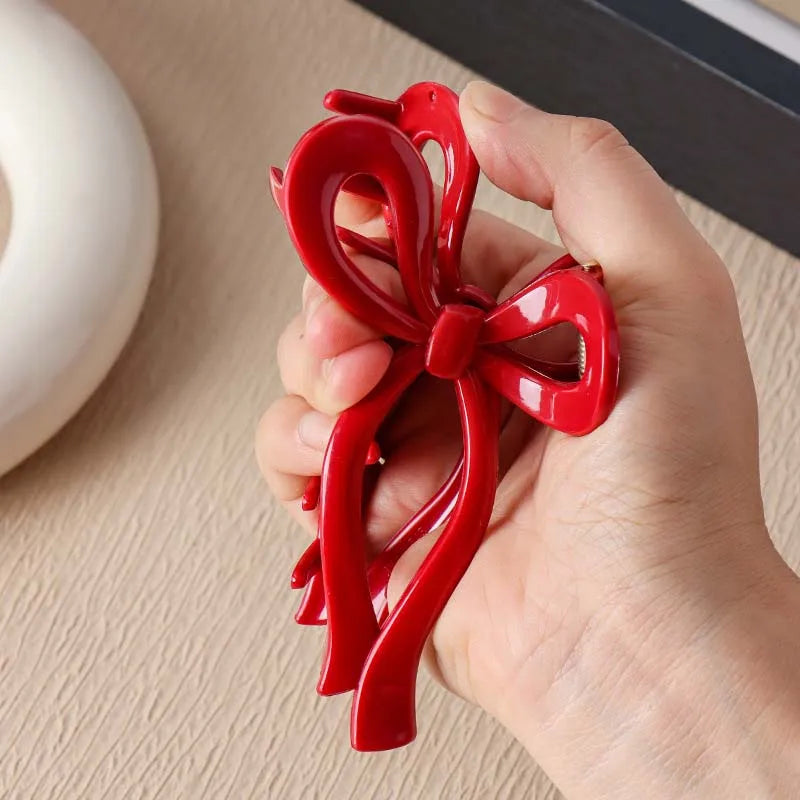 NEW Soft Silicone Bowknot Shark Clip Safe and High-end Anti Fall Claw Clip Trendy Hair Claw Hair Accessories for Women Girls