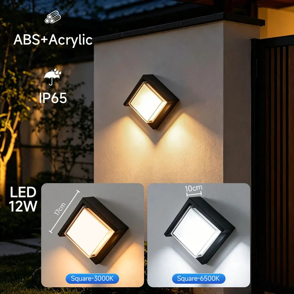 Outdoor Wall Light 85-265V IP65 Waterproof 25W 12W Garden Corridor Balcony wall lamp courtyard Decor Warm Light exterior Stairs