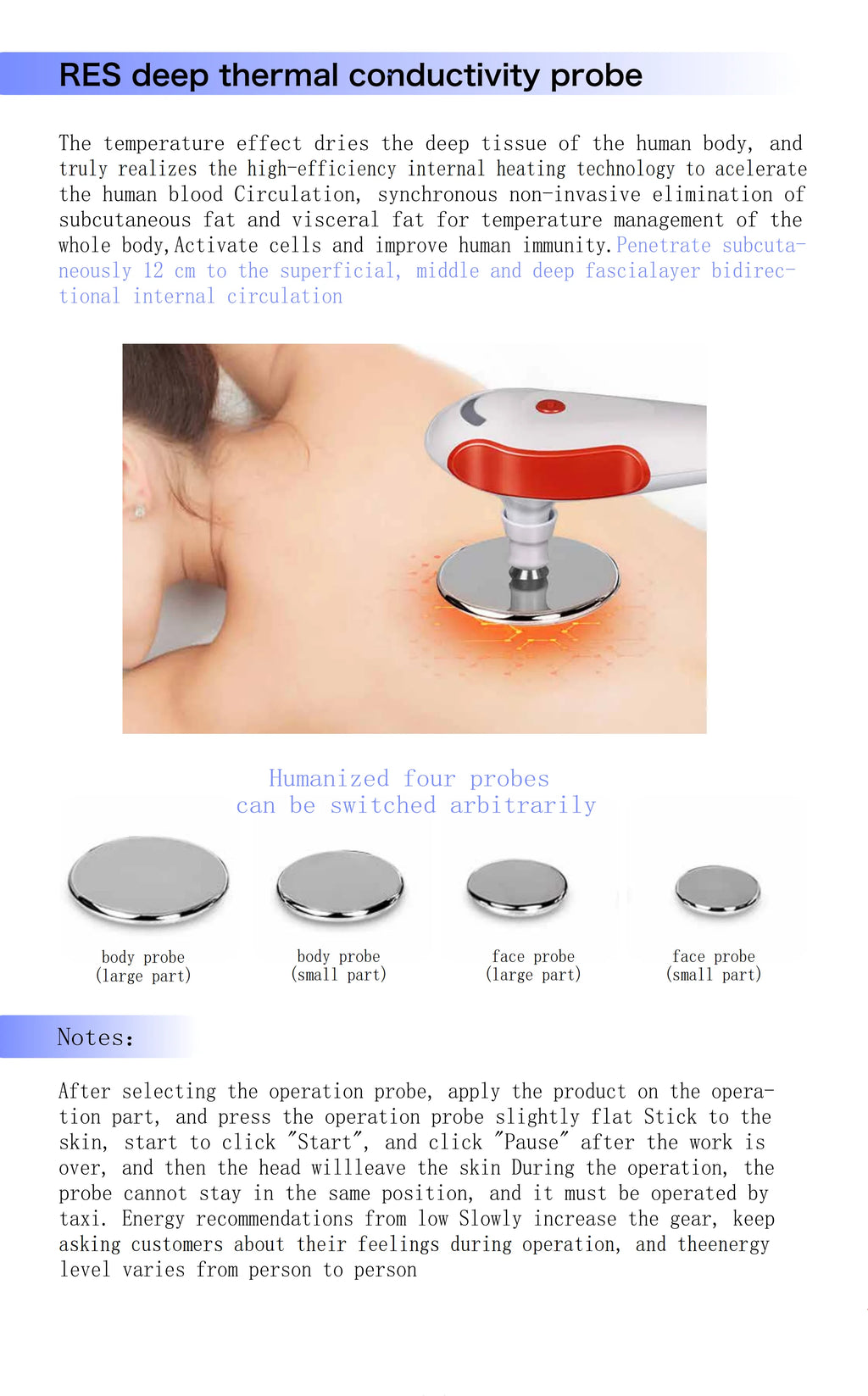 Portable 448KHZ RF Tecar Therapy RET CET Diathermy Body Sliming Machine Pain Relief Skin Tightening Indiba