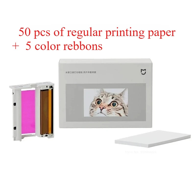 For Xiaomi Mijia Pocket Photo Printer Pro Dedicated Photo Paper Adopts New Sublimation Printing Technology