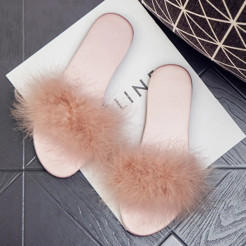 Maogu Spring and Summer New Wedding Bridal Ladies Slippers Female Satin Red Slipper Shoes Flat Slides Comfortable Home House Red