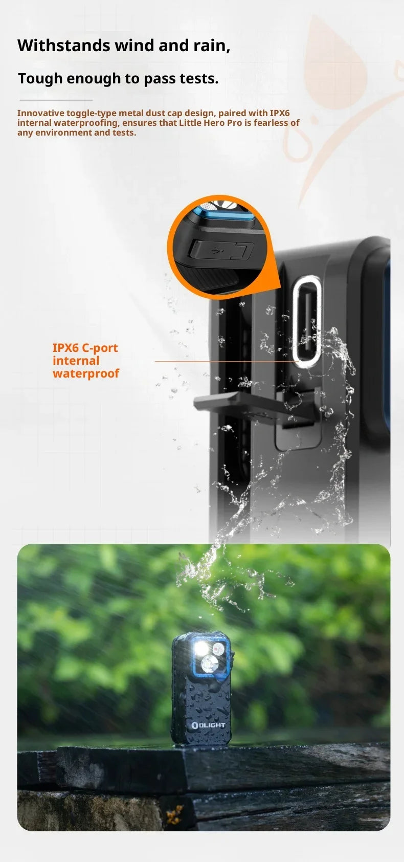 OLIGHT Oclip Pro S Ultra Portable Outdoor Flashlight Strong Light Camping Mini Torch 500LM Aluminum Alloy Flashlight Accessories
