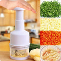 Convenient Manual Food Chopper: Effortlessly Dice Vegetables Like Onions, Garlic, and Herbs for Your Kitchen Recipes