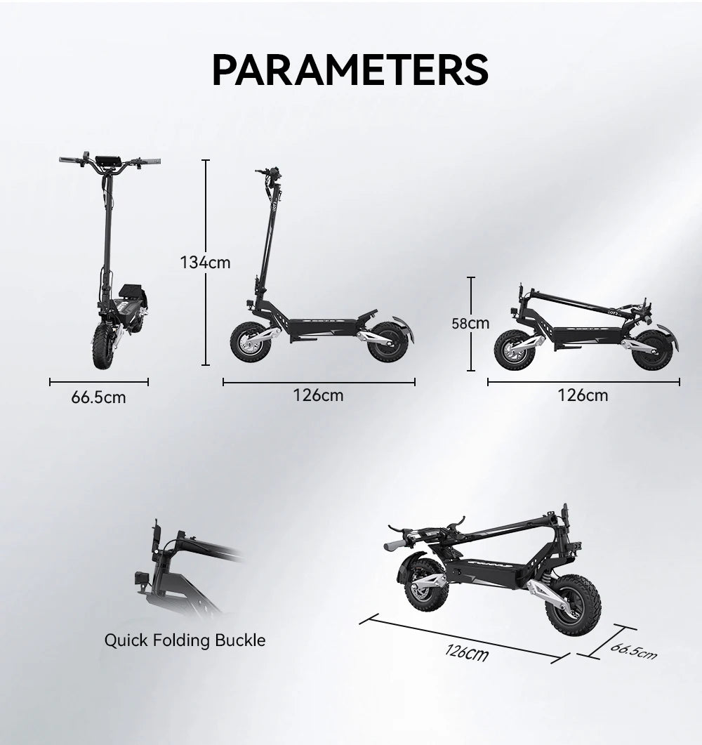 OOTD T10 Electric Scooter 500W Motor 48V13AH Battery City Off-Road Electric Scooter Adult 11 Inch Foldable Electric Scooter