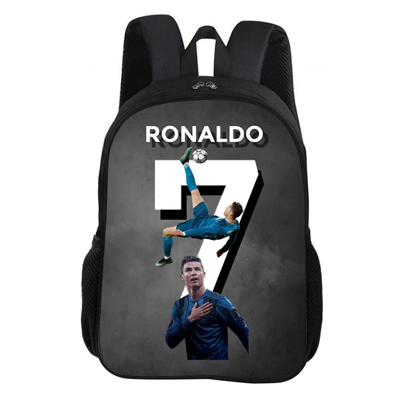 CR Football Star Knapsack Rucksack Child Bookbag  Ronaldo School Backpack Football Sports Backpack Fashion Schoolbag Kids Gift
