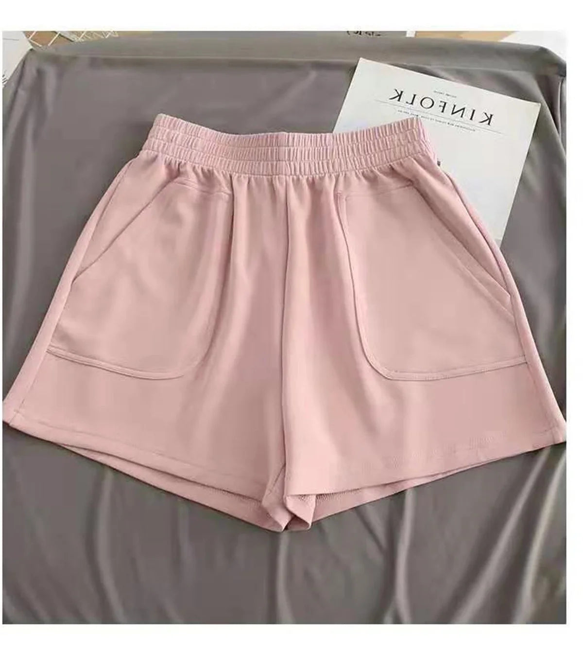 Women Summer 2026 Loose Slim Drawstring Hot Pants Korean High Waisted Wide Leg Casual Versatile Sports Shorts for Outdoor Wear