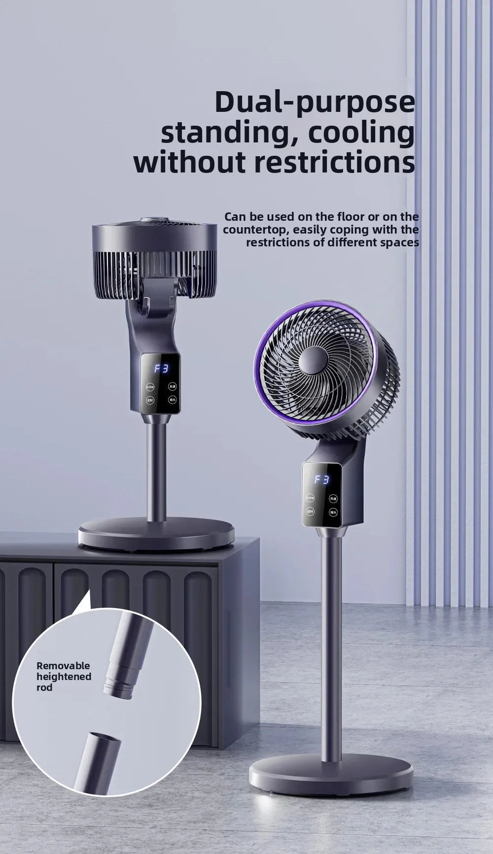 Air Circulator Fan with Aroma Diffuser,Long-Distance Oscillating Floor Fan for Home/Dorm,Energy-Saving 3-Speed Quiet Desk Fan
