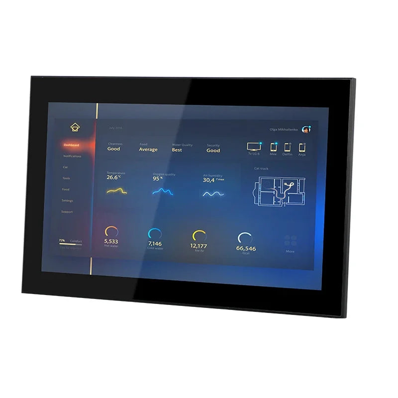 2025 Bigger Size 14 Inch Aluminum case Home Automation Smart Security in Wall Control Panel Pc