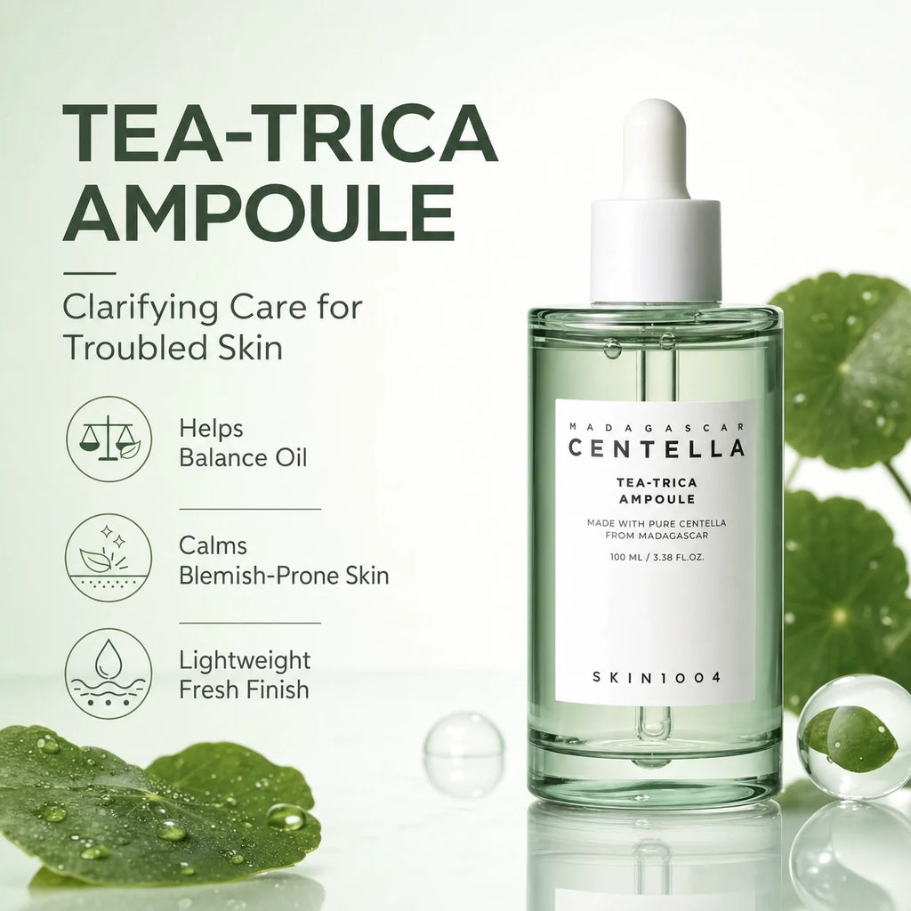 Korean Centella Ampoule Essence,Brightening Calming and Repairing Pores Smoothing Face Moisturize Serum Daily Face Care Products