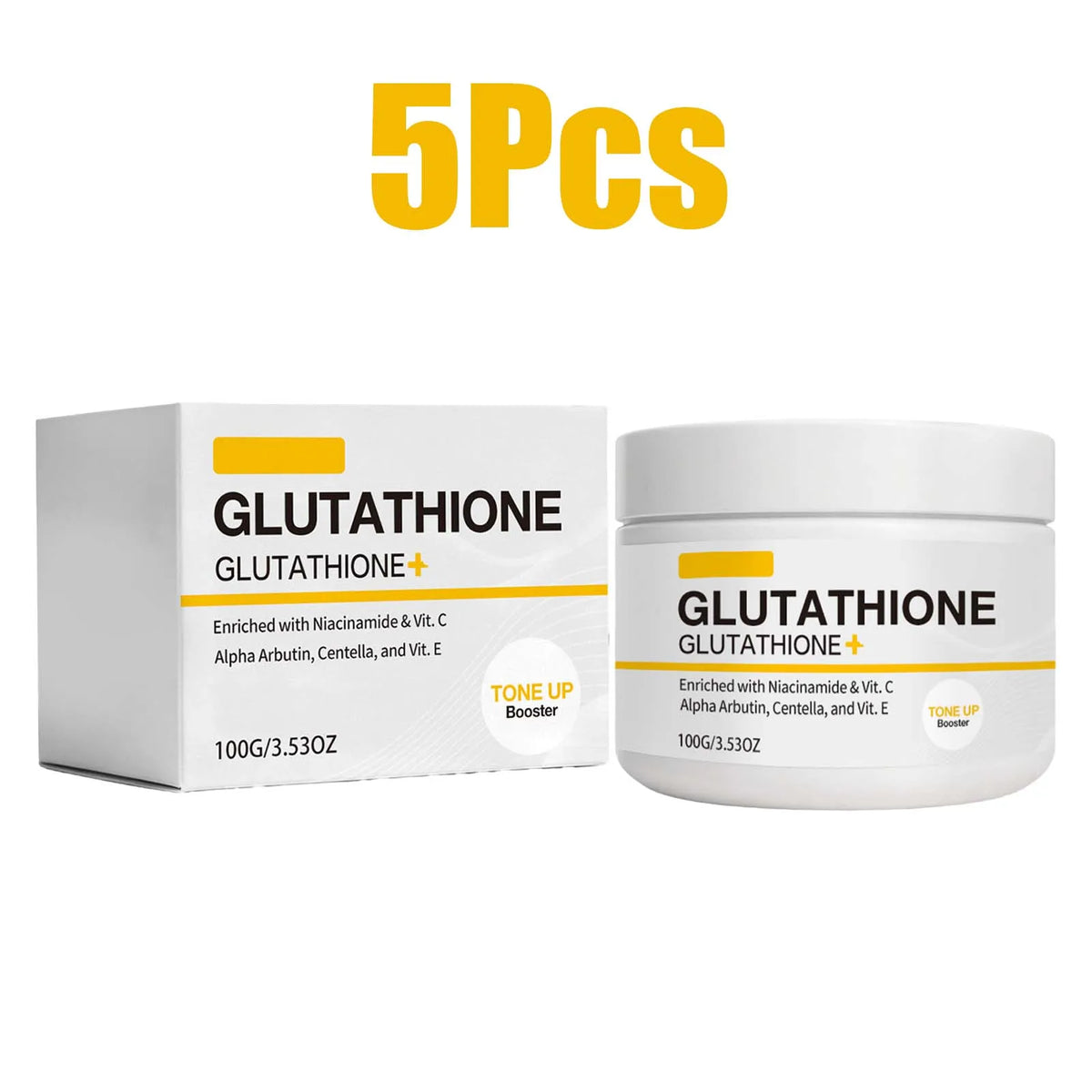 100g Glutathione Whitening Cream Tone Up Booster Niacinamide Vitamin C Alpha Arbutin Dark Spot Corrector Glow Face Moisturizer