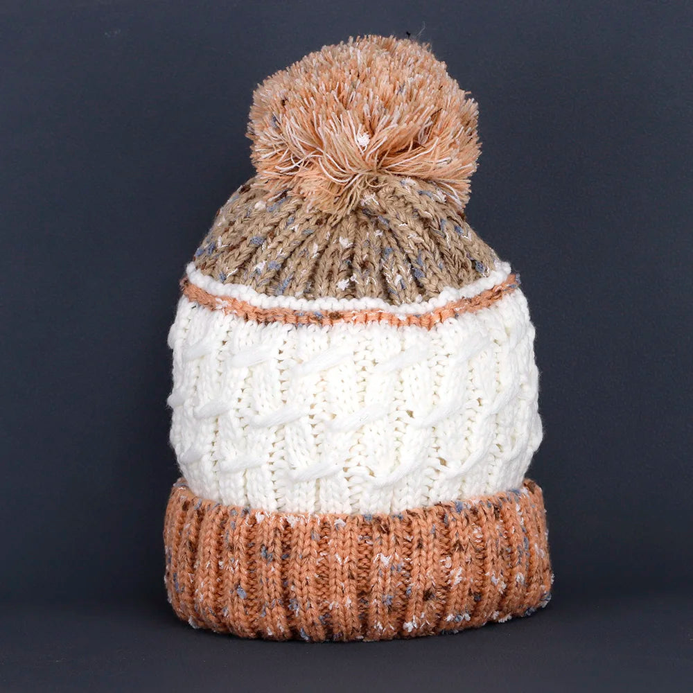 2024 skiing Cashmere Woman Winter Hat Autumn Beanies With Pompom Warm Wool Skullies fashion acrylic beanies winter hat