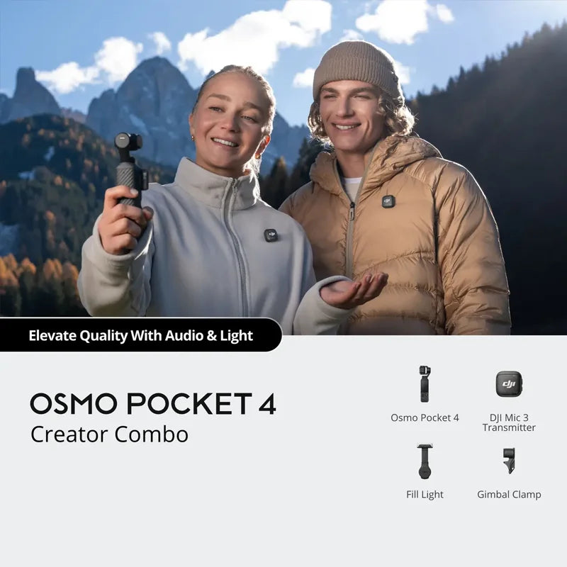 DJI Osmo Pocket 4 10-bit D-Log 14-Stop Dynamic Range New ActiveTrack Brand New Original