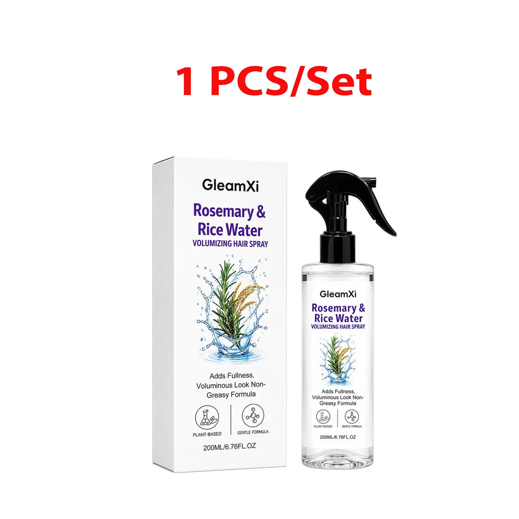 Rosemary Rice Water Volumizing Hair Spray 200ml Lift Hair Roots Adds Fullness Smooth Frizzy Hair Lightweight Non Greasy