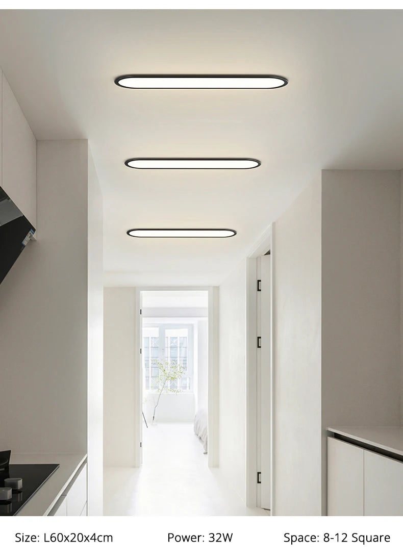 Led Ultra-thin Ceiling Light Long Corridor Aisle Lamp Home Balcony Lamps Simple Cloakroom Bedroom Porch Indoor Lighting Fixtures