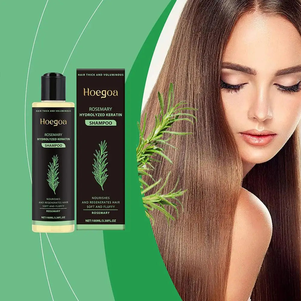 Hoegoa Rosemary Hair Shampoo Volumizing and Thickening Strengthening and Oil Control Nourishes and Repairs Hair Oil Adds Volume