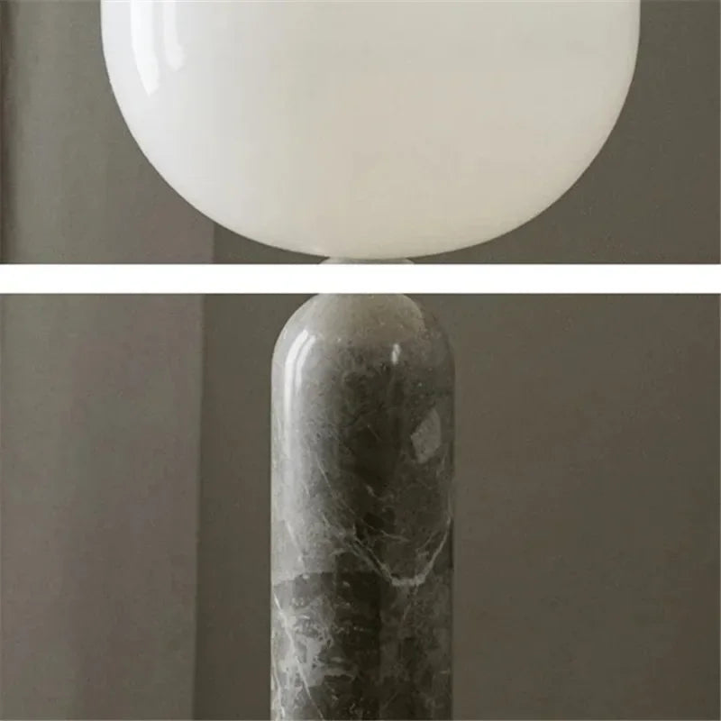 LED Minimalist Touch Mushroom Lamp Designer Marble Table Light Study Room Office Desk Lamp  Living Room Bedroom Beside Lamp