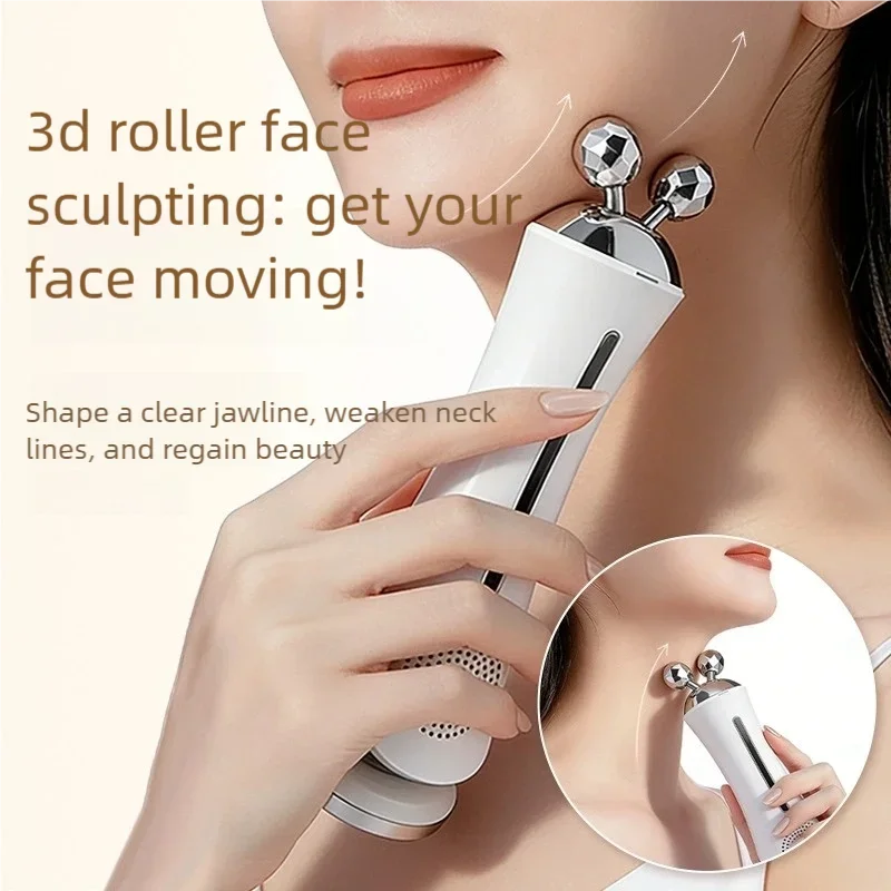 EMS Facial Micro-current Beauty Instrument 6Mode Eye Face Lift 3D Roller Massager 3 Colour LED Skin Tighten Massage Beauty Devic