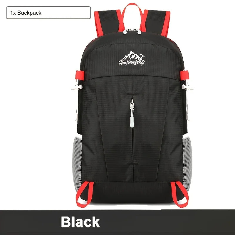 Outdoor Travel Bag Large Capacity Foldable Waterproof Backpack Lightweight Portable Adjustable Hiking Mountaineering Bag