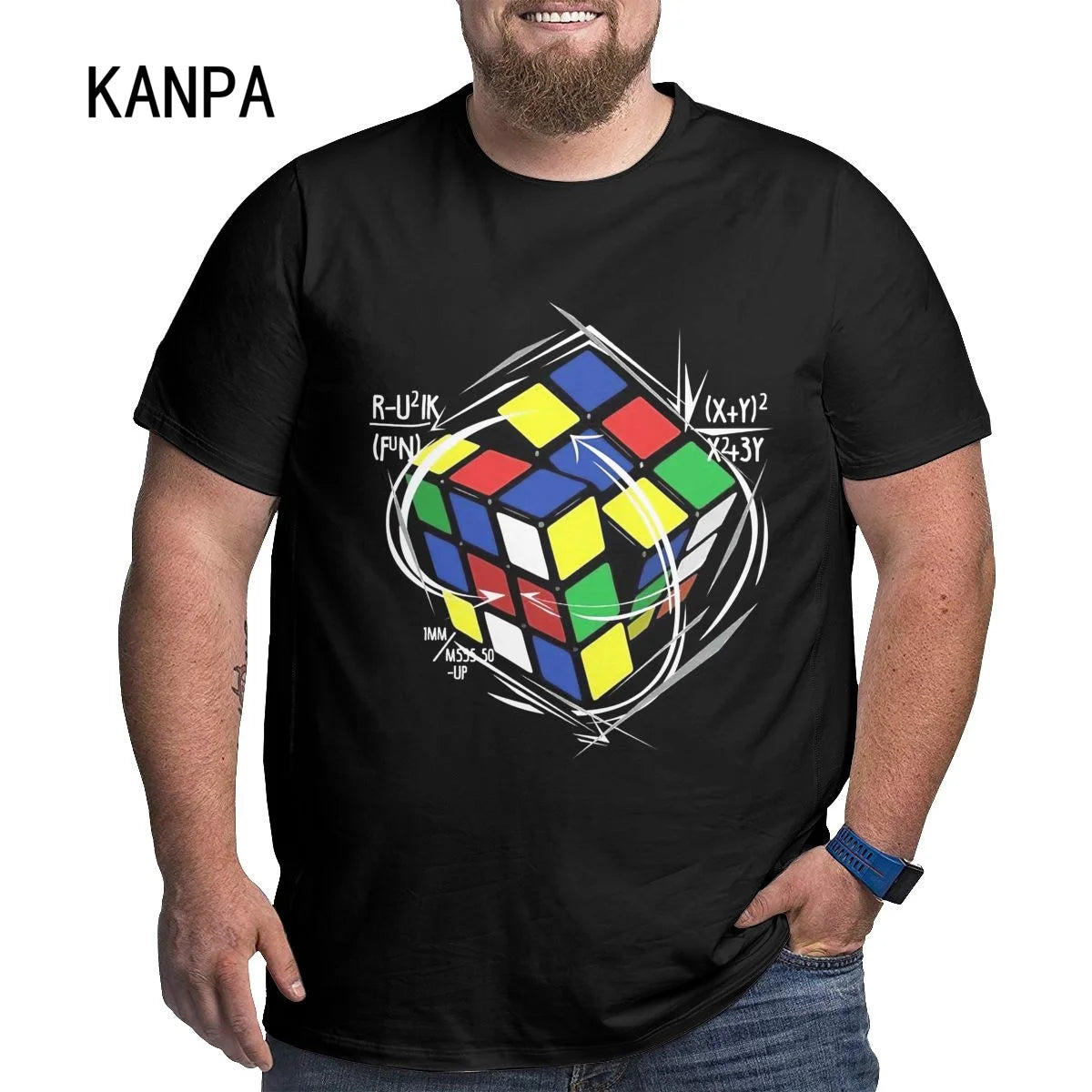 Unique Design Graphic Men T Shirts Plus Size Oversized Cotton T-shirts for Big Man Black Summer Short Sleeves Clothes Tops