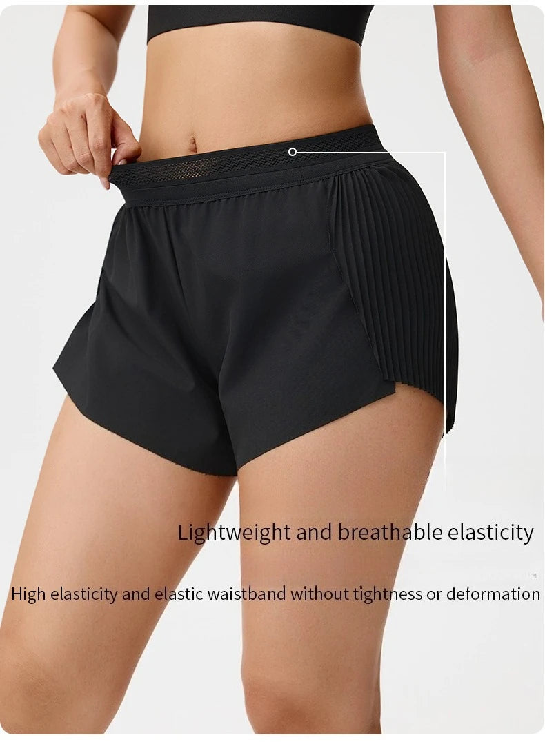 Womens Tennis Golf Skort Built‑in Liner Shorts Two‑Piece Look Sports Skirt Yoga Running Fitness Gym Workout Outdoor Short Skirt