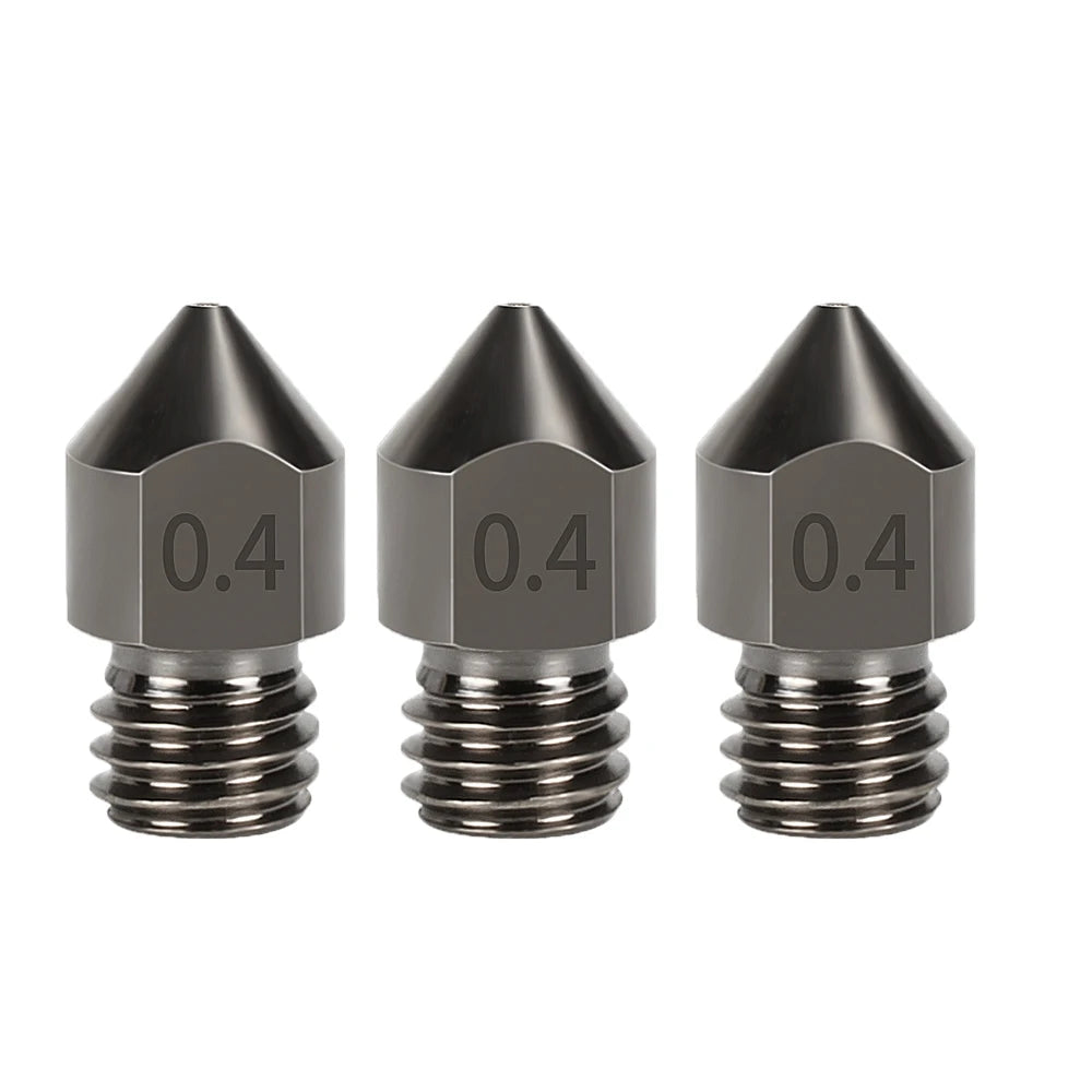 1/2/3Pcs Hardened Steel Nozzle 0.4mm 3D Printer MK8 Nozzles Tool High Temperature Wear Resistant for Makerbot Creality Ender 3