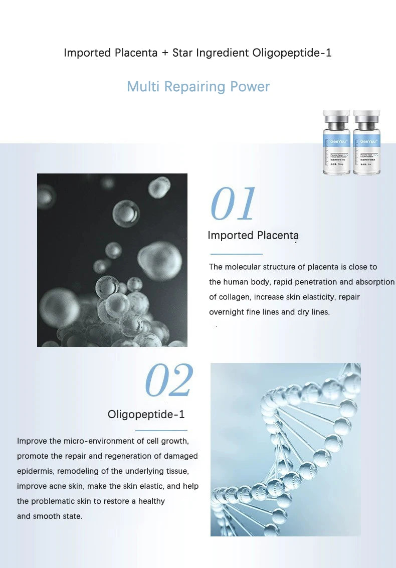 Facial Polypeptide Freeze-dried Powder Skin Booster 0.25mm Microneedle Serum Hydration Brightening Improve Elasticity Skin Care