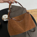 Wholesale Women Suede Bag Female Retro Frosted Cowhide Split Leather Armpit Shoulder Bag Lady Handbag Trendy Crossbody Messenger