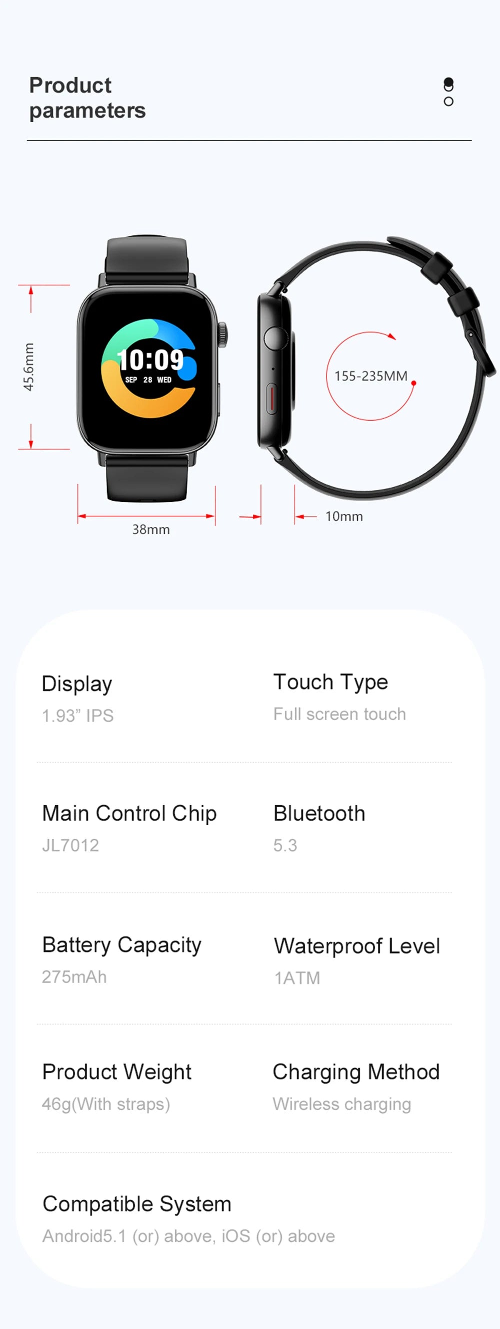 New COLMI C8 Max Voice Calling Smart Watch 1.93" Large HD Color Display Health and Fitness Tracking Smartwatch for Men and Women
