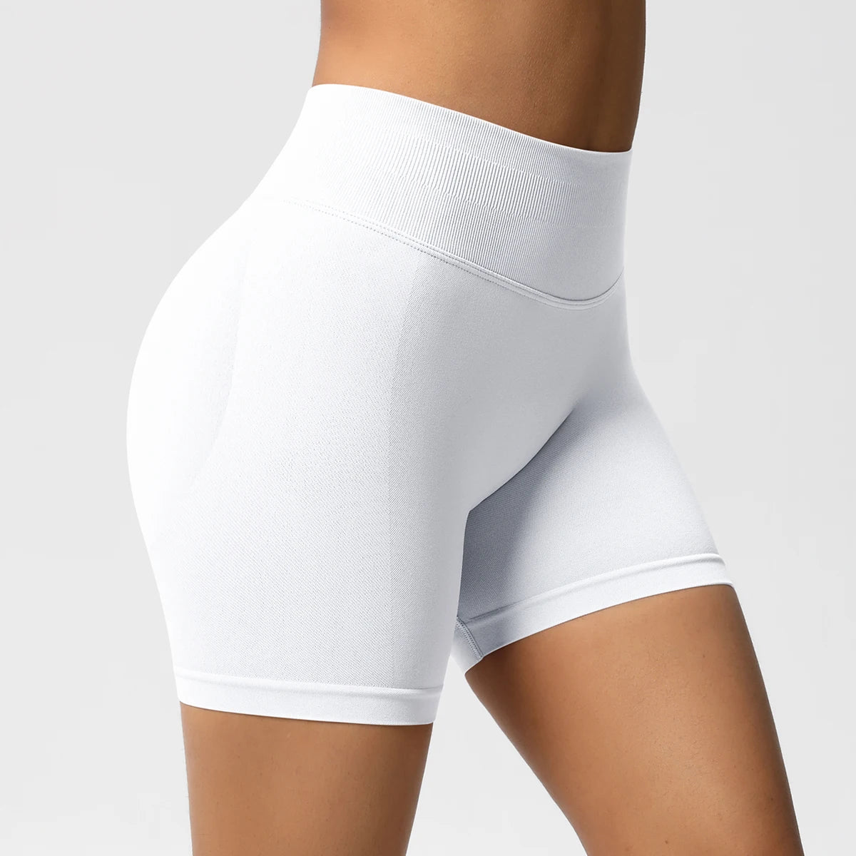 Women Shorts Low Ribbed Waist Band Yoga Shorts Seamless Scrunch Bum Workout Gym Shorts Booty Hight Stretch Running Shorts