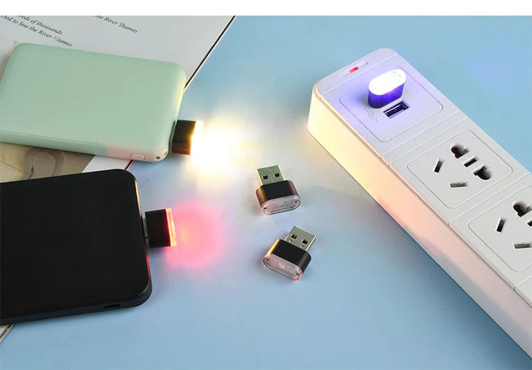 Mini LED Car Light Auto Interior Atmosphere USB Light Decor Plug And Play Lamp Emergency Lighting PC Auto Products
