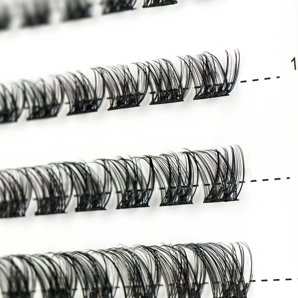 Press On Lash Clusters Self Adhesive Eyelashes Pre-Glued Cluster Lashes Self Stick Eyelash Clusters Pre-Bond DIY Lash Reusable