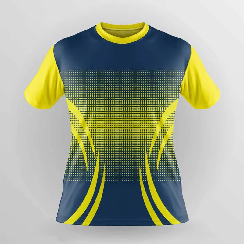 Simple Fashion Quick Dry Sports T Shirts Summer Casual Short Sleeve 3D Printed T-shirts Loose Breathable Running Badminton Tees
