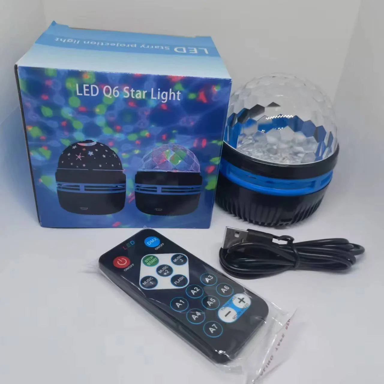 LED Water Ripple Projector Light Atmosphere Rotating Projection Lamp with Remote Control 7 Color for Home Christmas Halloween