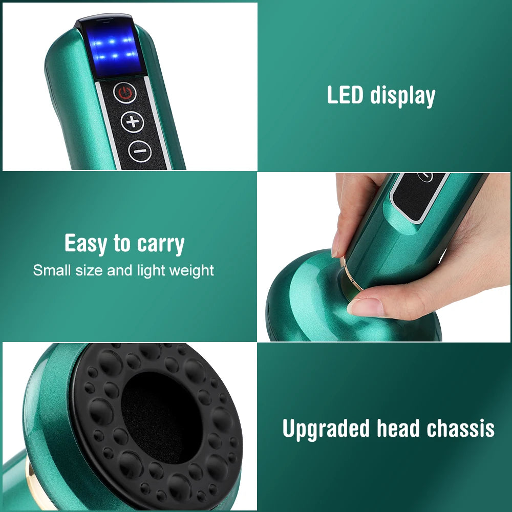 Rechargeable Magnetic Cupping Massager Handheld Cellulite Fat Suction Machine for Body Sculpting, Belly & Cellulite Massage