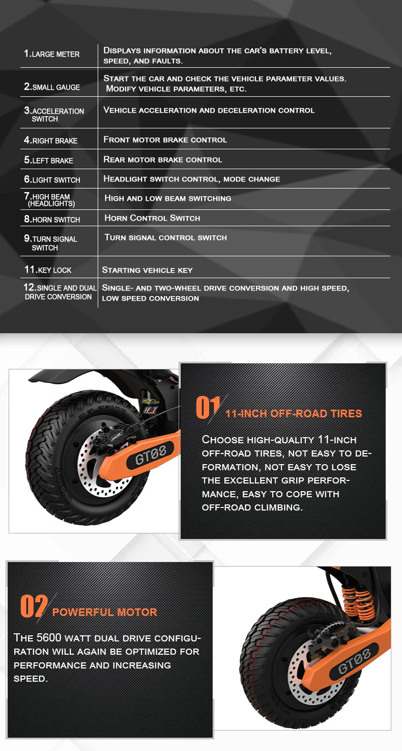 Arwibon 5600W Electric Scooter for Adults Dual Motor 46MPH Top Speed 60V27AH Battery 11-inch Off-Road Tires Sport Folding Design