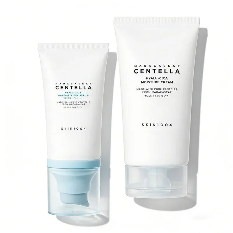 Korean Centella Hyalu Cica Water-Fit Sunscream SPF50 Sun Serum and Facial Hyalu-Cica Moisture Cream Beauty Skincare Sets