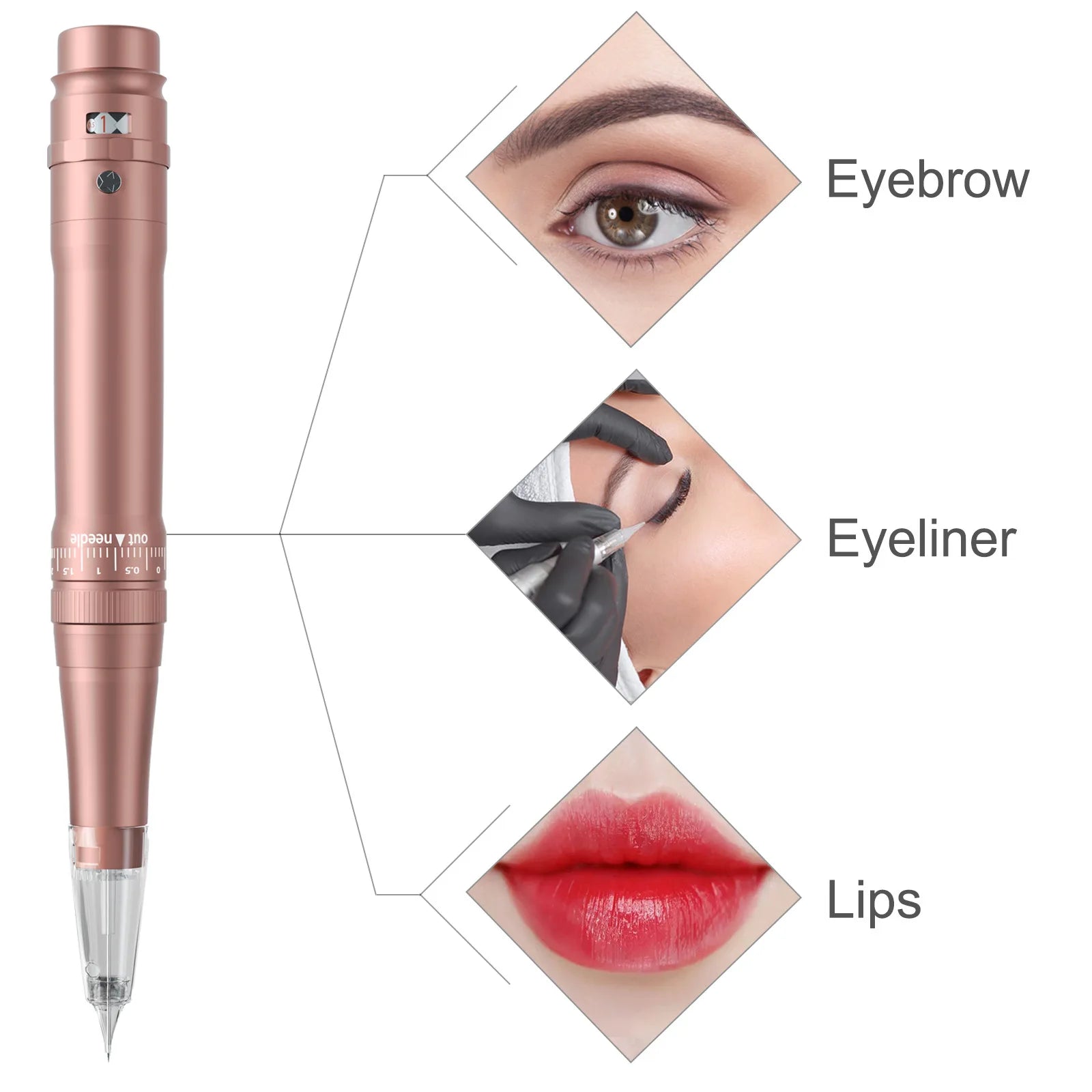 Eyebrow tattoo pen, embroidery, eyebrow tattooing machine, fully throwing eyebrow tattooing clip, wireless charging beauty devic