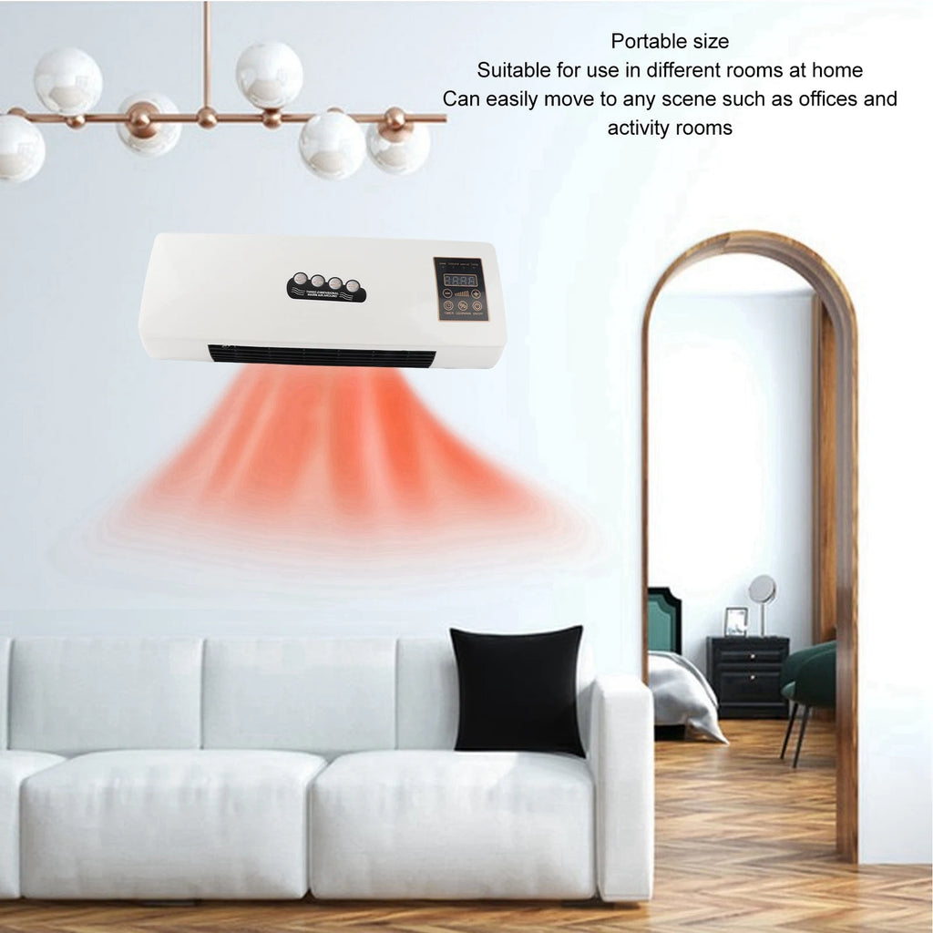 Wall Heater and Air Conditioner Combo Electric Cooling and Heating Machine Low Noise 2 in 1  Heating  for Bathroom