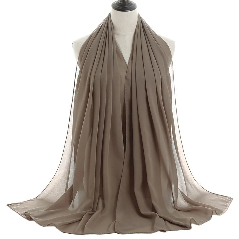 Ramadan Islamic Instant Bubble Chiffon Shawl Scarf Lady Head Wrap Women Hijabs Scarves Bufandas Muslim Veil Hijab Snood 180*70cm