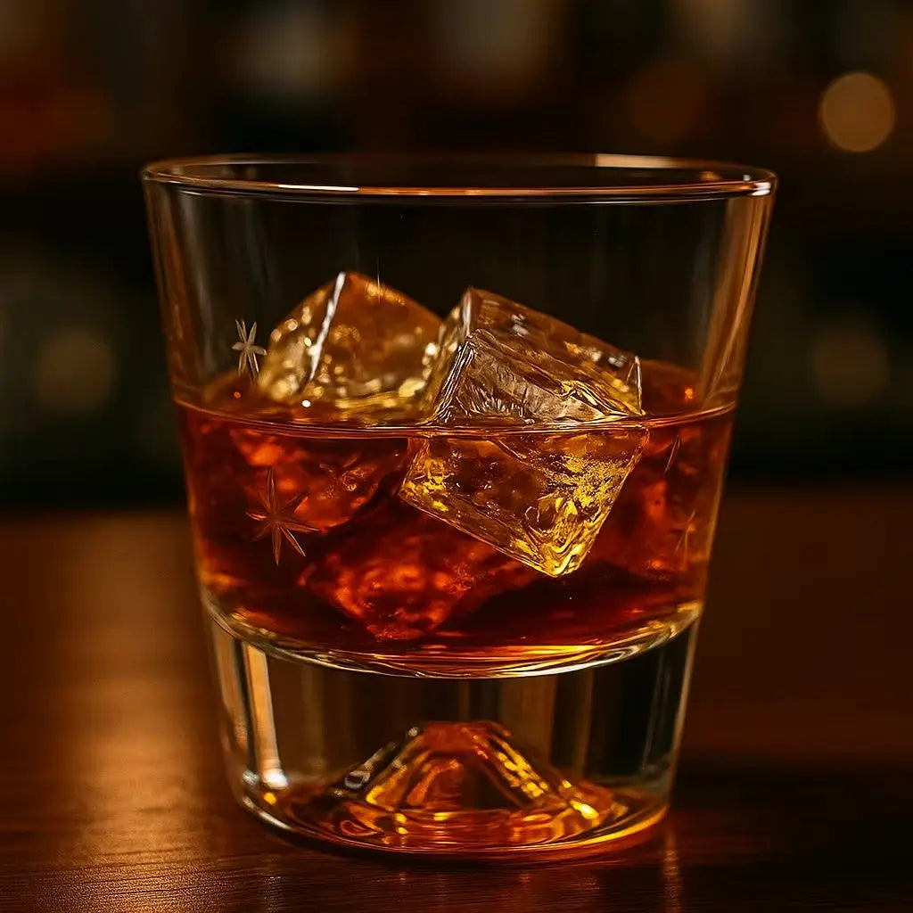 Transparent Snow Peak Tumbler,Fuji Mountain Whiskey Glass,Modern Whisky Drinking Glass，Luxury Scotch Glass,Artistic Rock Glass