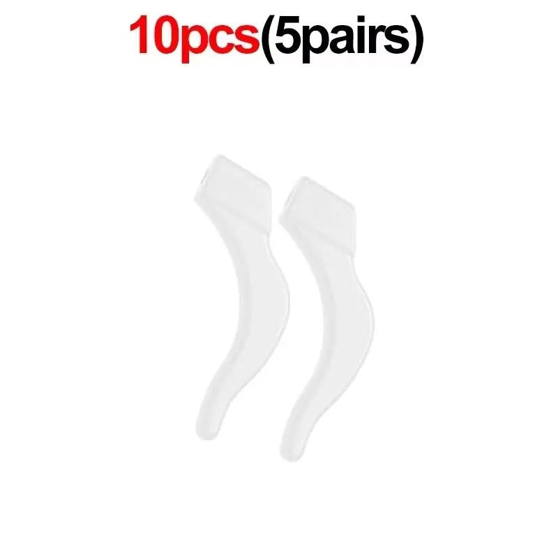 Soft Silicone Ear Hook Anti-slip Glasses Leg Grip Anti-fall Holder Ear Sleeve Bracket Fastener Transparent Eyewear Accessories