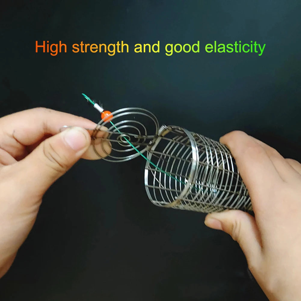 5Pcs Fishing Feeder Cage Stainless Steel Carp Lure Attracting Mesh Cage Fishing Feeder Holder Fishing Accessories
