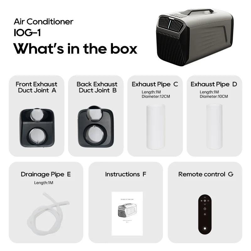 Hot Sale New Portable  Air Conditioner – 5200 BTU  with Power Station Support Great for Camping  RV Travel and Outdoor Use