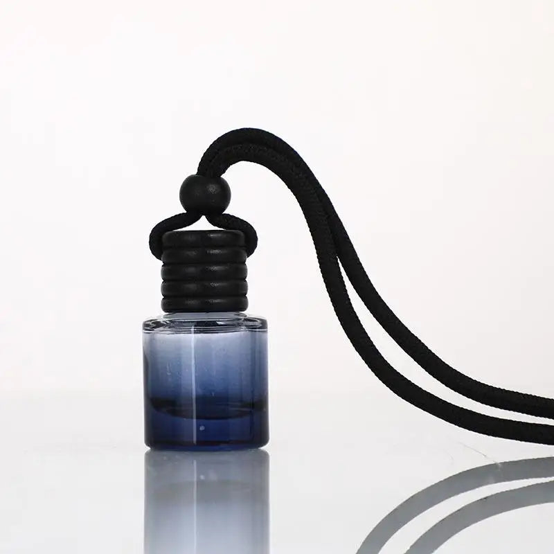 【M】1Pcs Black Cap Dyed Cylinder Empty Bottle Car Essential Oil Diffuser Fragrance Air Freshener Scent Perfume Bottle Ornament