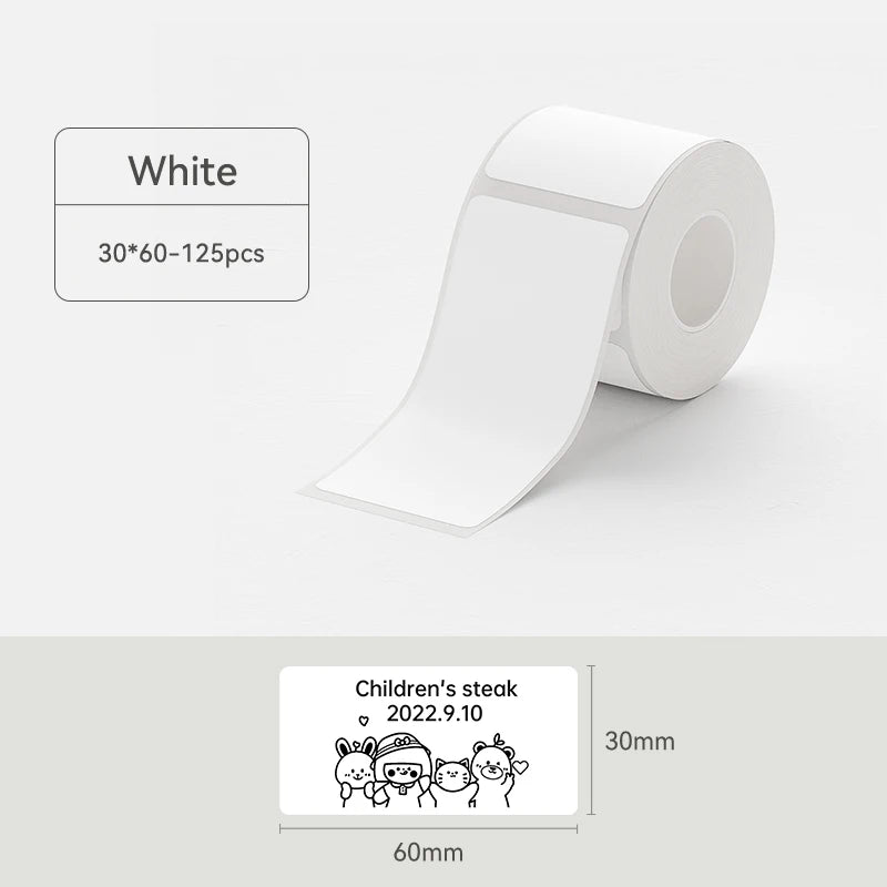 NIIMBOT B21/B1/B3S Full white series Thermal Label Sticker Paper Printable 20-50mm