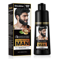 200ml Long-Lasting Natural Permanent Beard Dye Shampoo for Men, White and Gray Beard Hair,Beard Dye Shampoo for Men Natural Hair